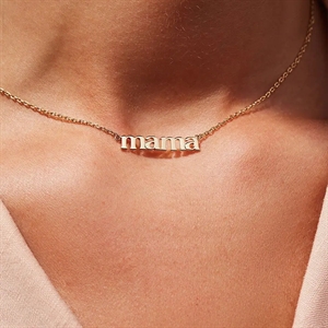 ByBirch - Mama-Halskette aus vergoldete silber | 10392F